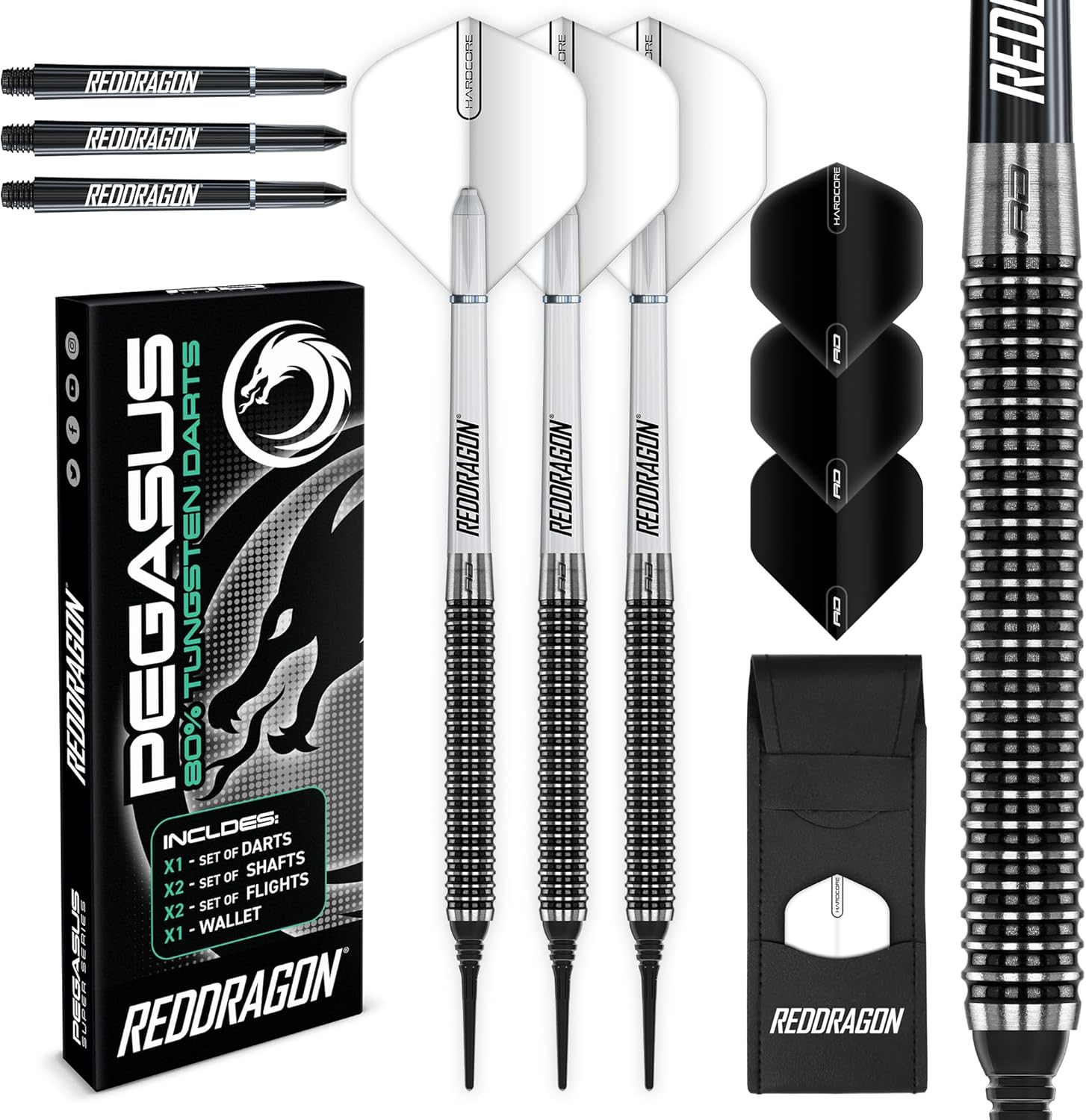 Target Darts Pegasus 80% Tungsten Soft Tip Darts Set - 18g Or 20g